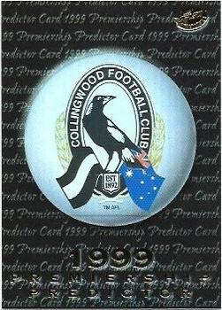 1999 Select AFL Premiere - Premiership Predictors #PC4 Collingwood Magpies Front